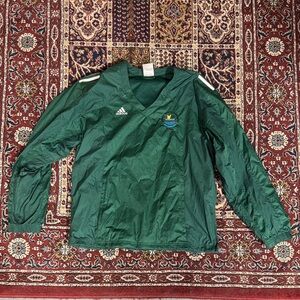 Adidas Forest Green Pullover Jacket HAWAII PACIFIC UNIVERSITY soccer Windbreaker